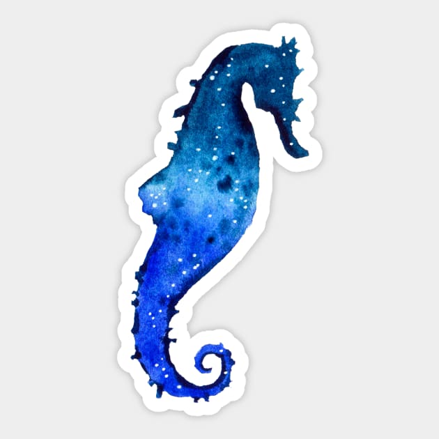Persian Blue Seahorse Sticker by hamptonstyle